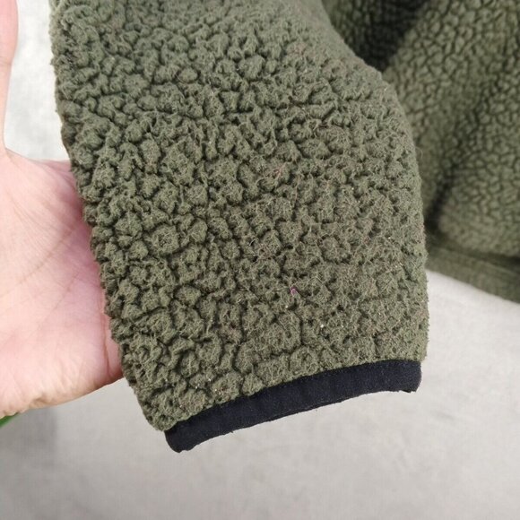 VS PINK Women Fleece Jacket 1/4 Zip Long Sleeve Solid Green SIZE SMALL - Picture 9 of 16